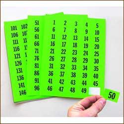 15 Sheets 1-500 Small Number Stickers Round Self-Adhesive Consecutive  Stickers