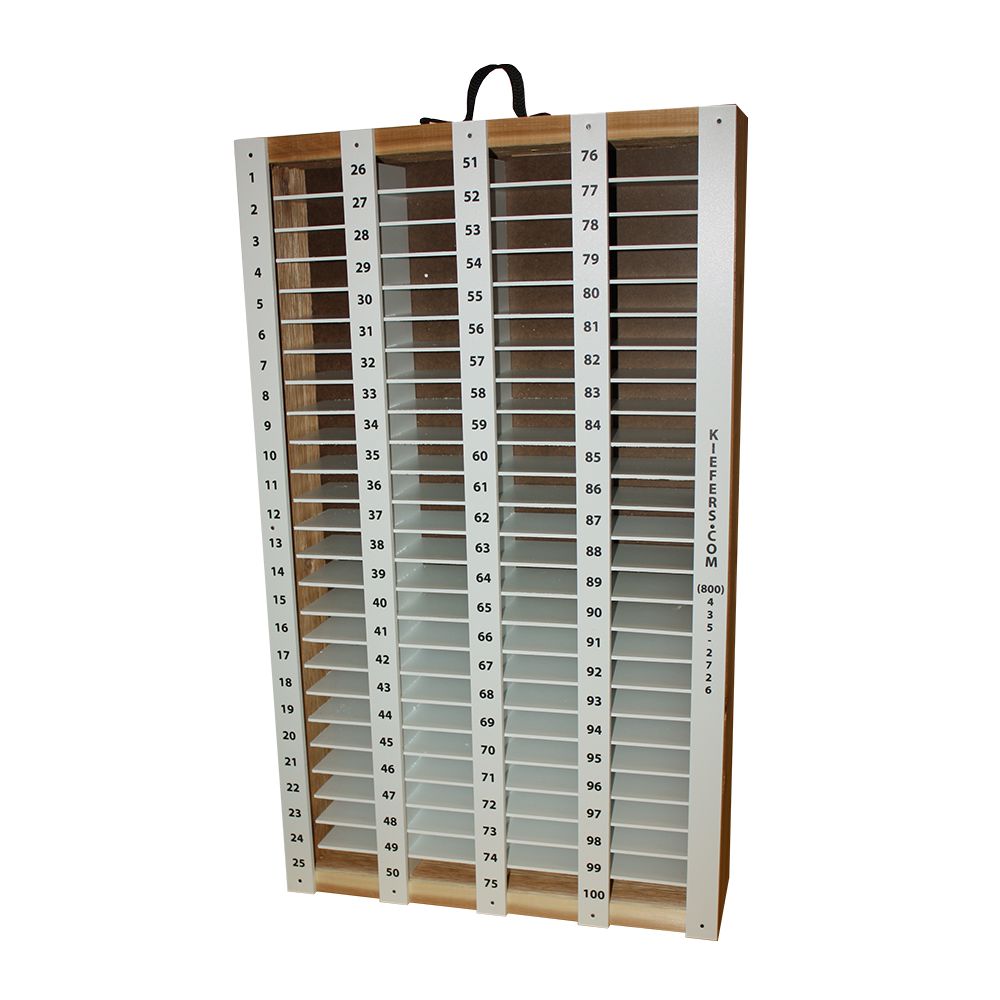 100 Bin Clerk Slot File Organizer