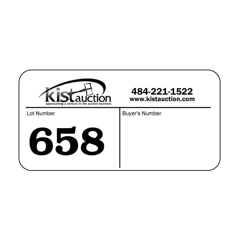 2" x 4" Custom White Label (500 Labels) Choose Adhesive