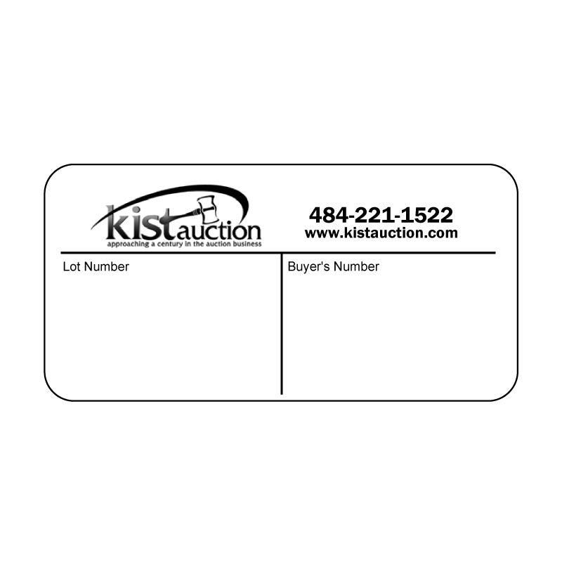 2" x 4" Custom White Label (500 Labels) Choose Adhesive