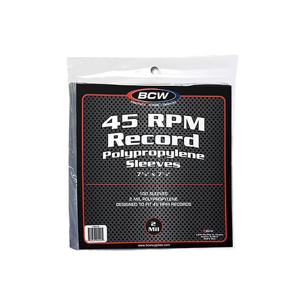 45 RPM Record Poly Sleeves (100/Pack)