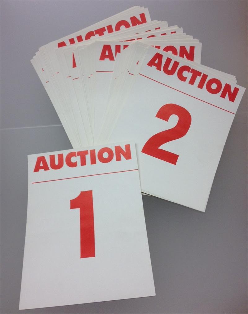8-1/2" x 11" Numbered Lot Card (100/pack)
