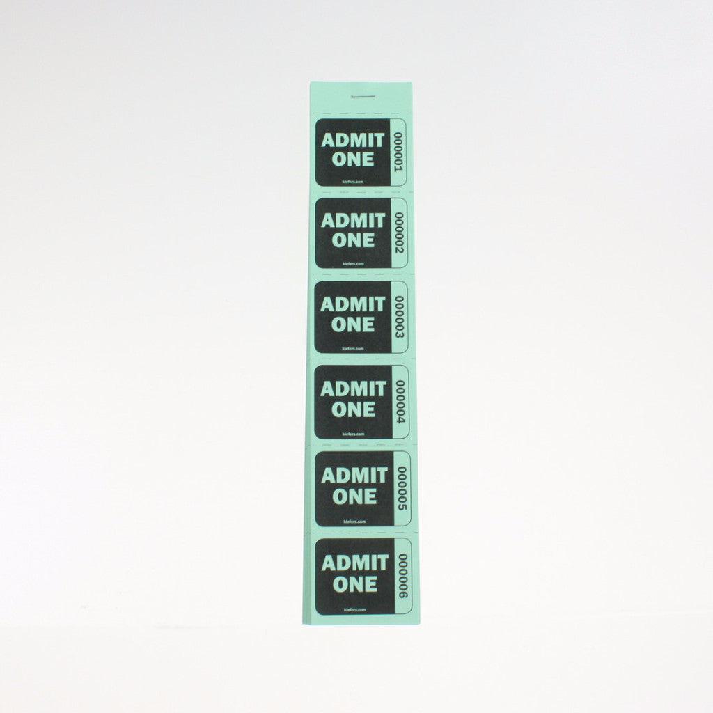Admit One Numbered Strip Ticket (240/Book)