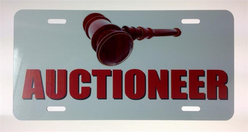 Auctioneer License Plate