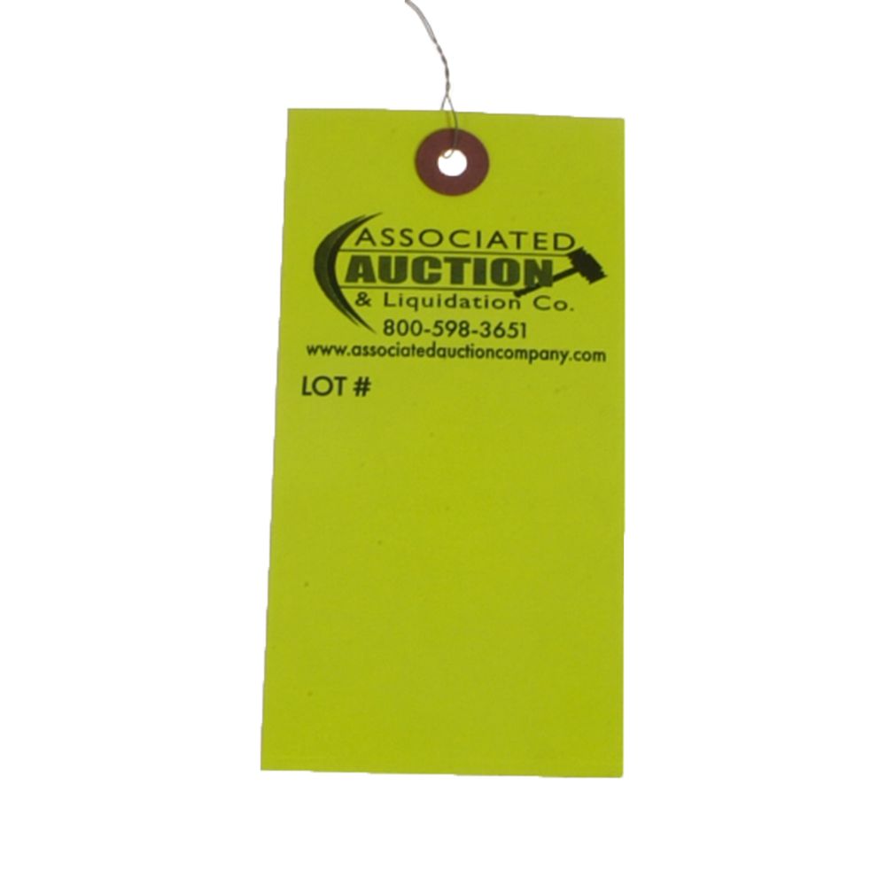 Custom #6 Fl. Yellow Tag, wired (1000) Min. 5000