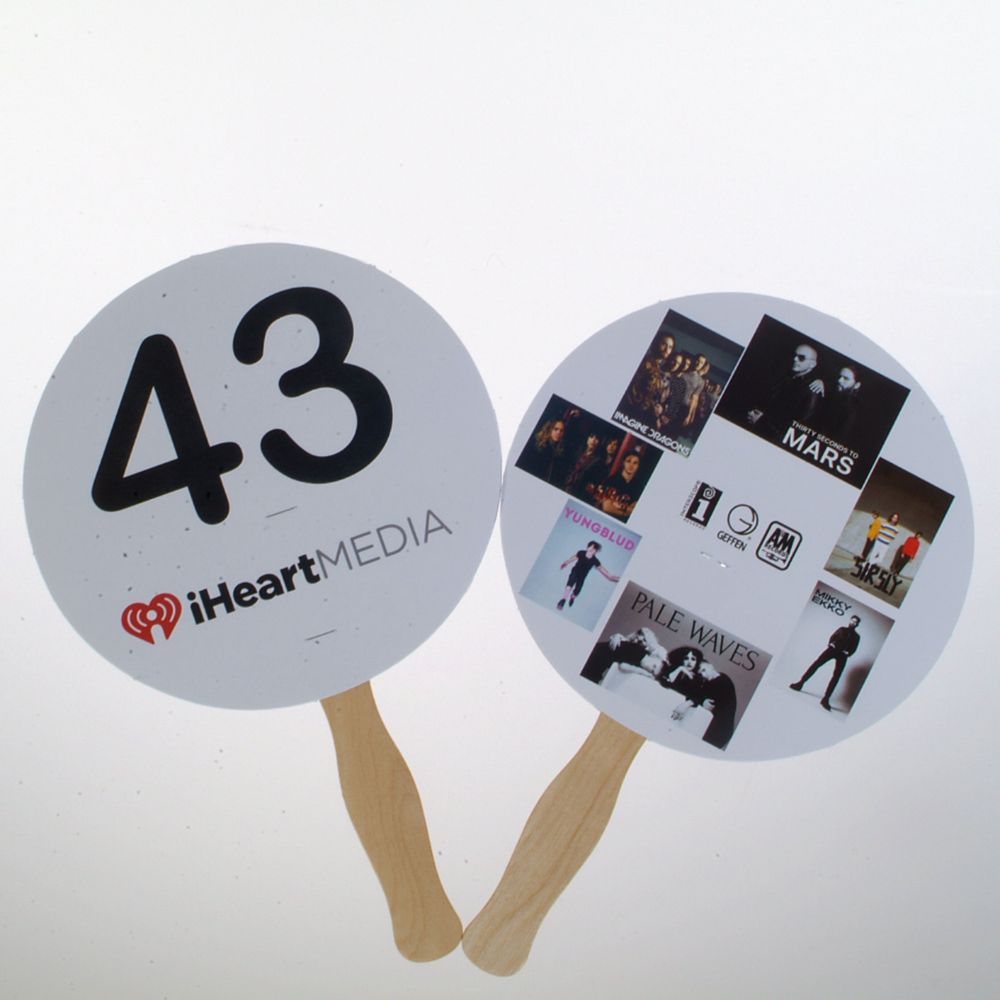 Custom Shape Bid Paddle, Full Color, Numbered (100)