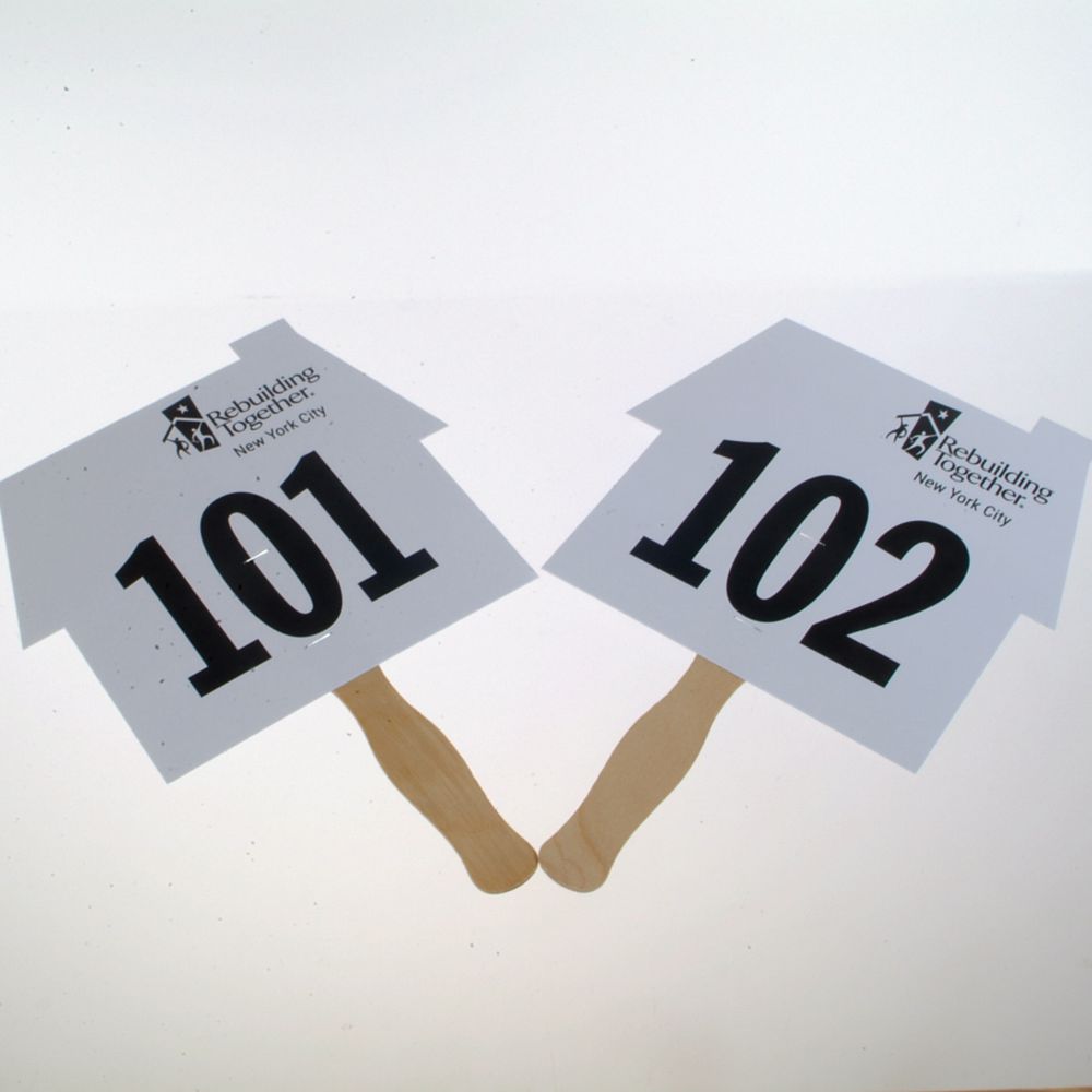 Custom Shape Paddle, Single Color, Numbered (100)