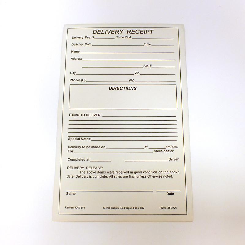 Delivery Receipt Form (Set of 100)