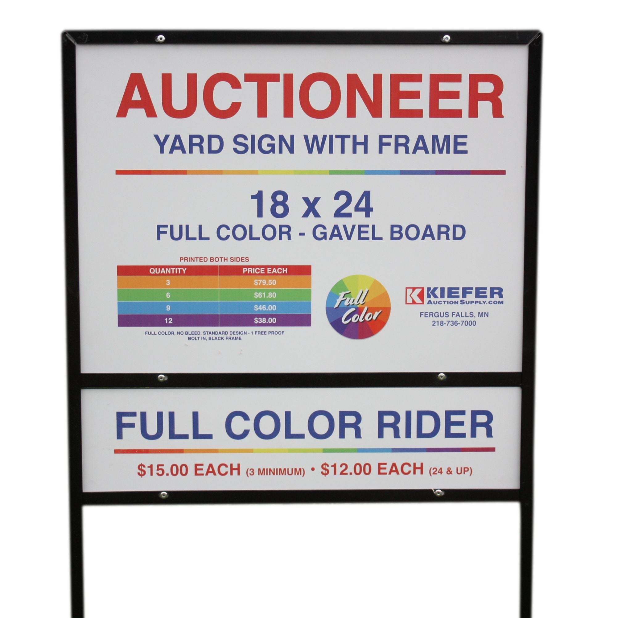 Full Color Custom Board Sign with Frame