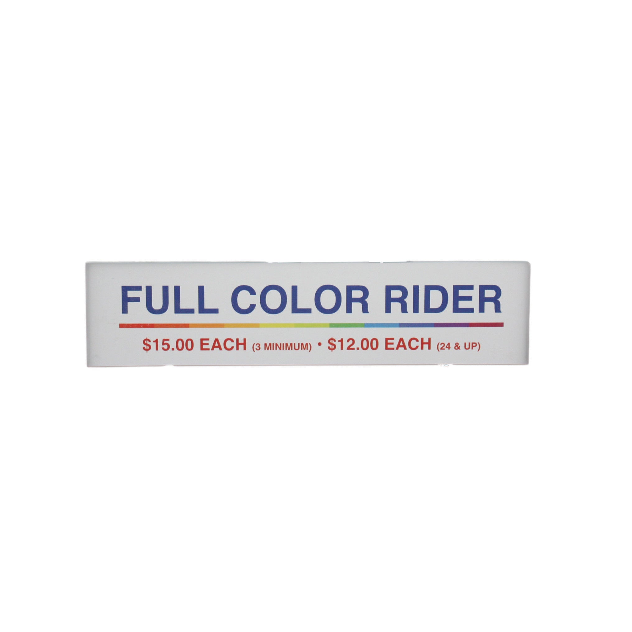 Full Color Rider Sign