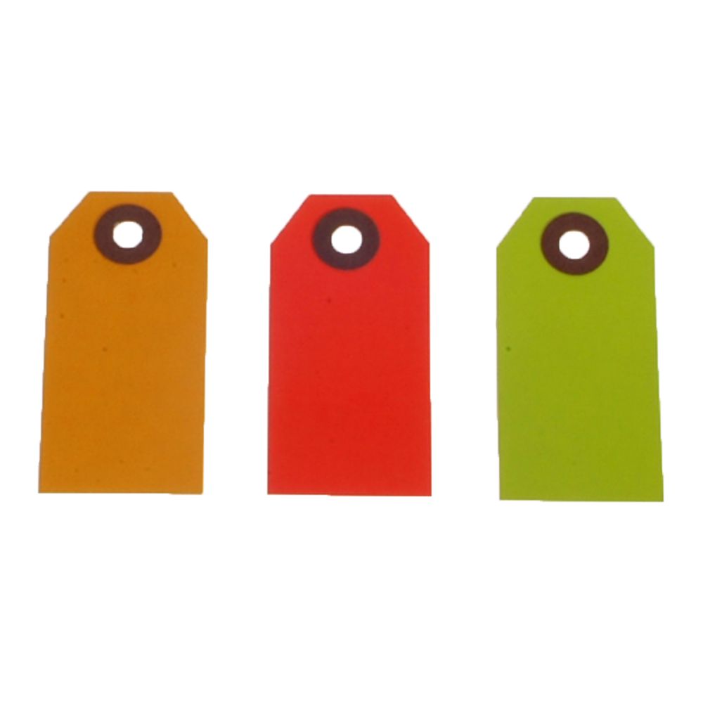 Hi-Vis Blank #1 Lot Tags (1000/Box) 3 colors