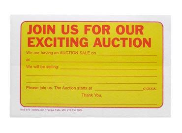 Join Us Auction Postcard (500/pack)