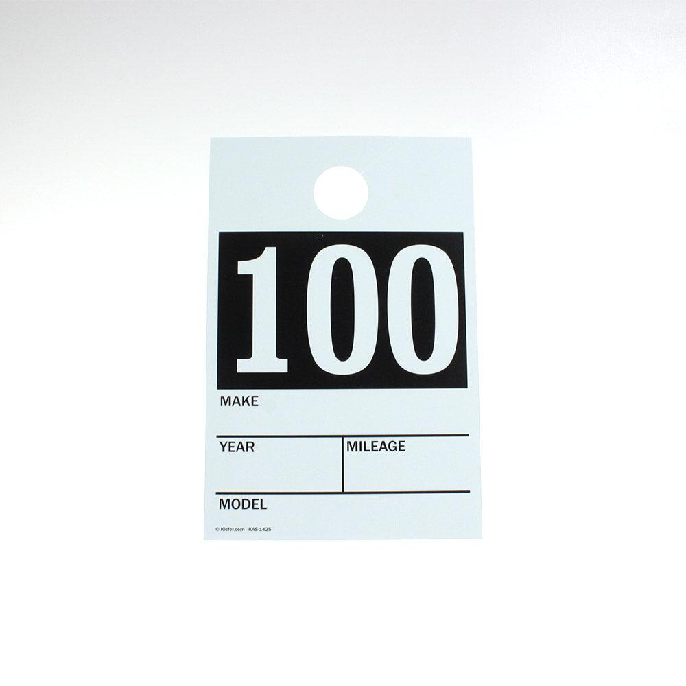 Pre-Numbered Vehicle Mirror Cards (100/pack)