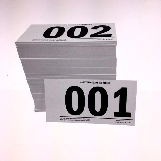 Prenumbered Lotting/Item Card (500/pack)