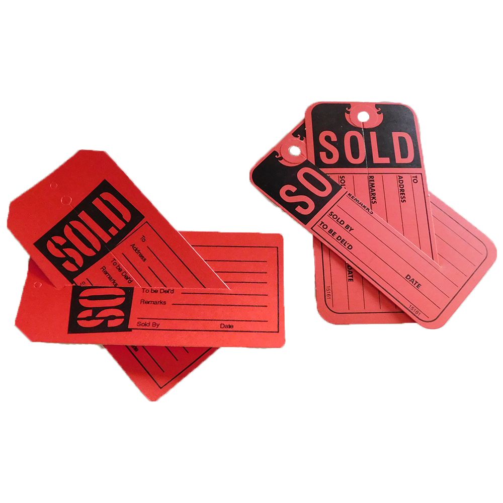 Sold Tags w/slit (100/pack)