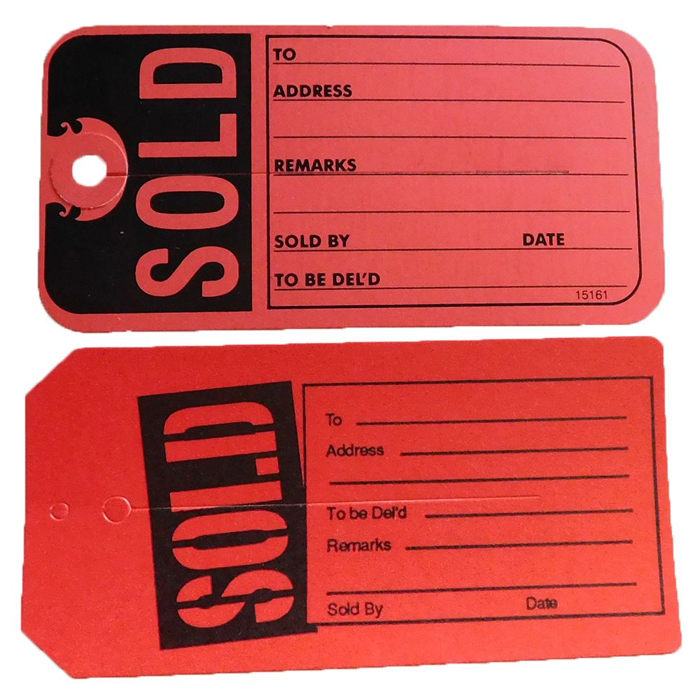 Sold Tags w/slit (100/pack)