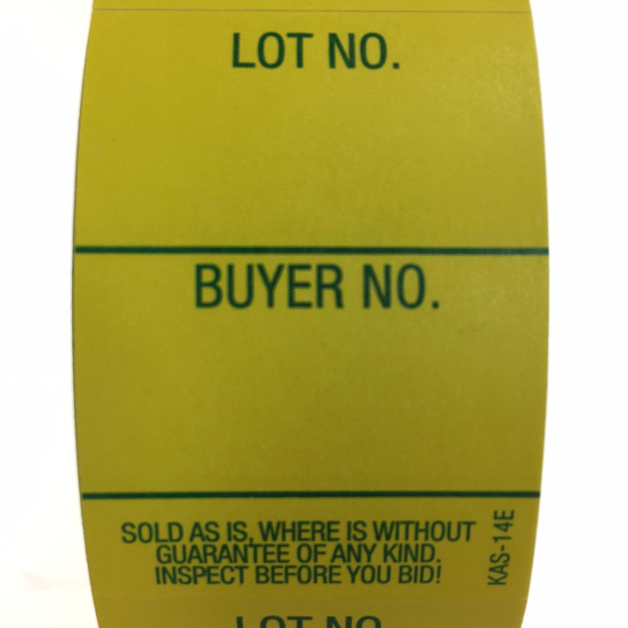 Style 14 Lot/Buyer Labels, E-Z Off (1000/roll)