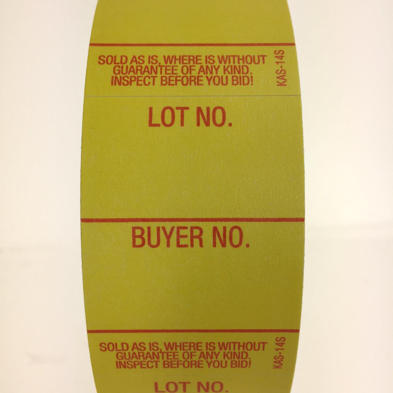 Style 14 Lot/Buyer Labels - Super Stick (1000/roll)