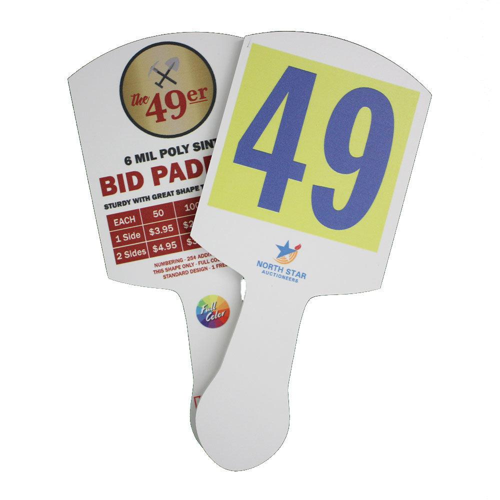 4 x 9 Auction Paddles | Plastic Auction Number Paddles