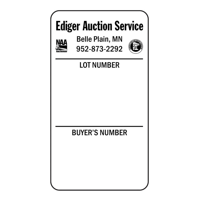 Custom Auction Labels | Custom Product Labels | Kiefer Auction Supply