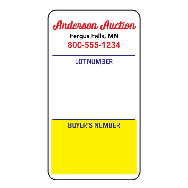 Custom Auction Labels | Custom Product Labels | Kiefer Auction Supply