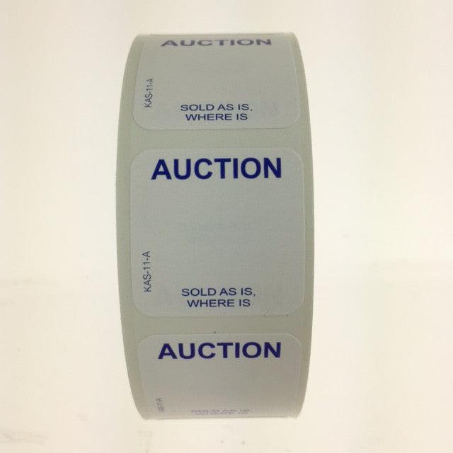 1" x 1" AUCTION Label | EZ-Off or Super Stick (1000/Roll)