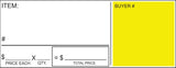 12 Ticket Clerk Sheets - Style D w/ Custom Backside Print (500/Pack)