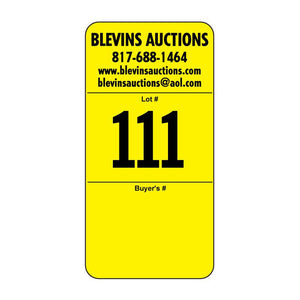Custom Auction Labels | Custom Product Labels | Kiefer Auction Supply