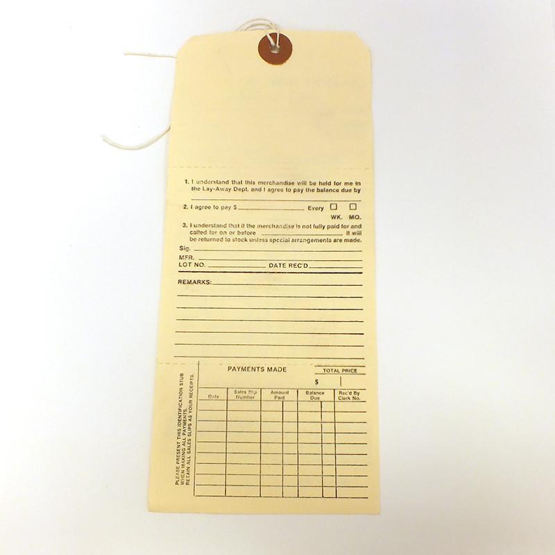 3-Part Lay-A-Way Tags (100/Pack) - 2 Sizes