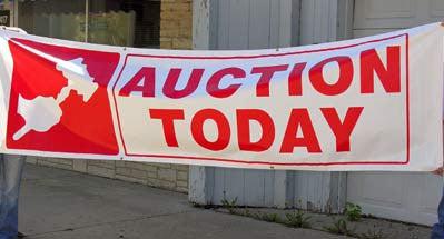 3' x 10' "Auction Today" Banner