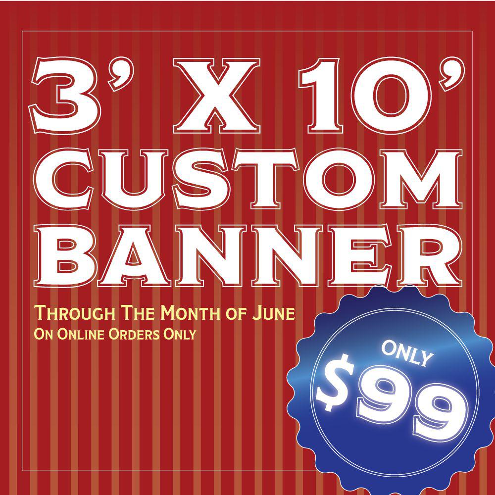 3' x 10' Custom Banner Special