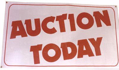 3' x 5' "Auction Today" Banner