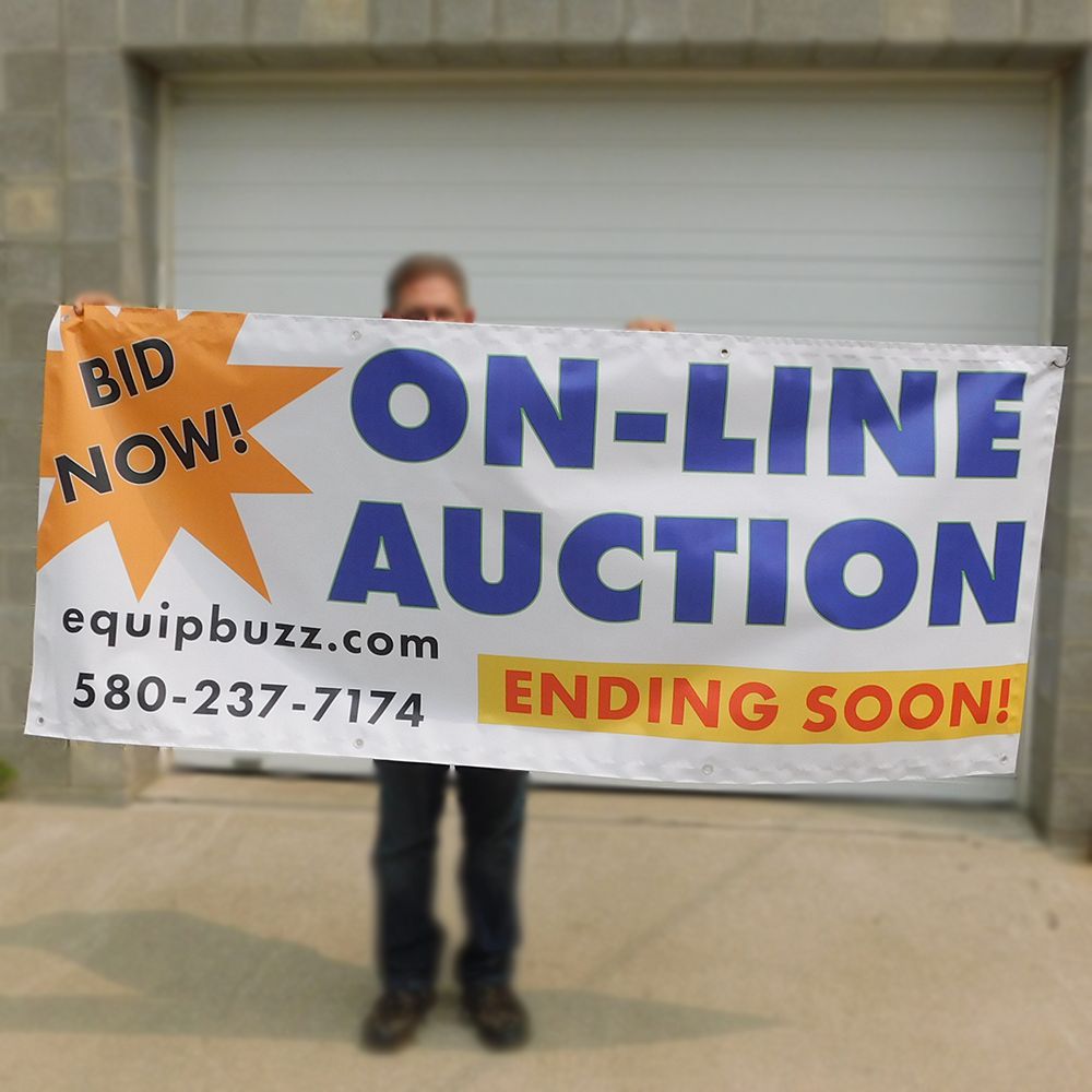 3' x 7' Custom Printed On-Line Auction Banner