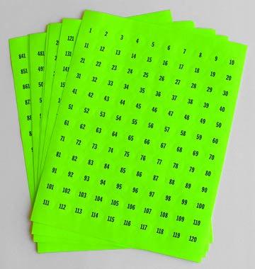 3/4" Pre-Numbered Round Lot Labels (1000/pack)