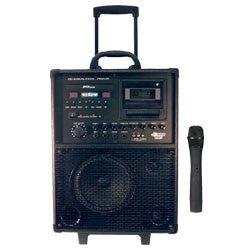 375W VHF Wireless Battery Powered PylePro PA System w/ Cassette & DVD