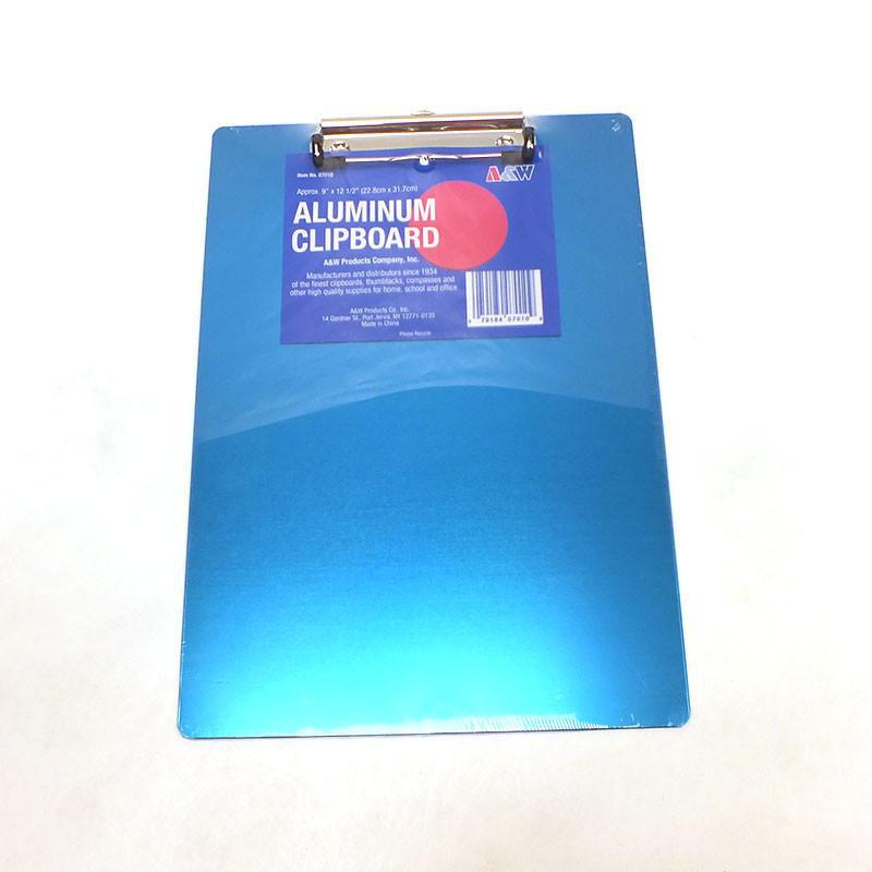 9" x 12-1/2" Blue Aluminum Clipboard
