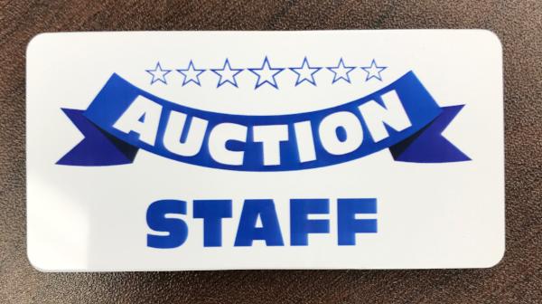 AUCTION Name Badges (6 versions)