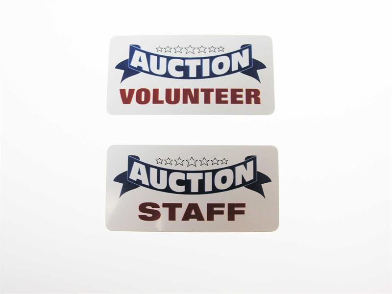 AUCTION Name Badges (6 versions)