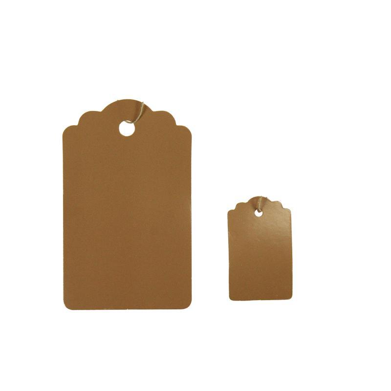 Antique Gold Tag - (100/Box) 2 Sizes