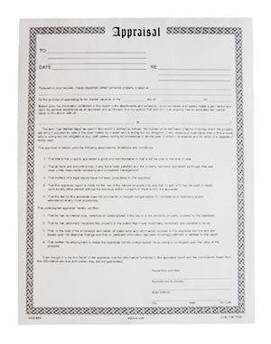 Appraisal Cover Form (100/Pack)