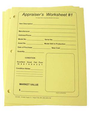 Appraiser's Worksheet