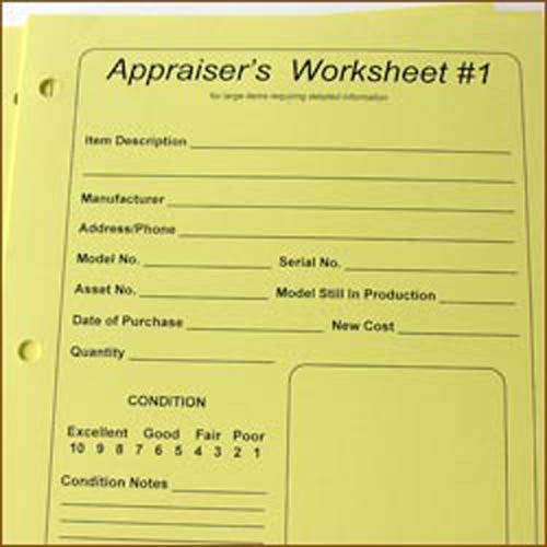 Appraiser's Worksheet