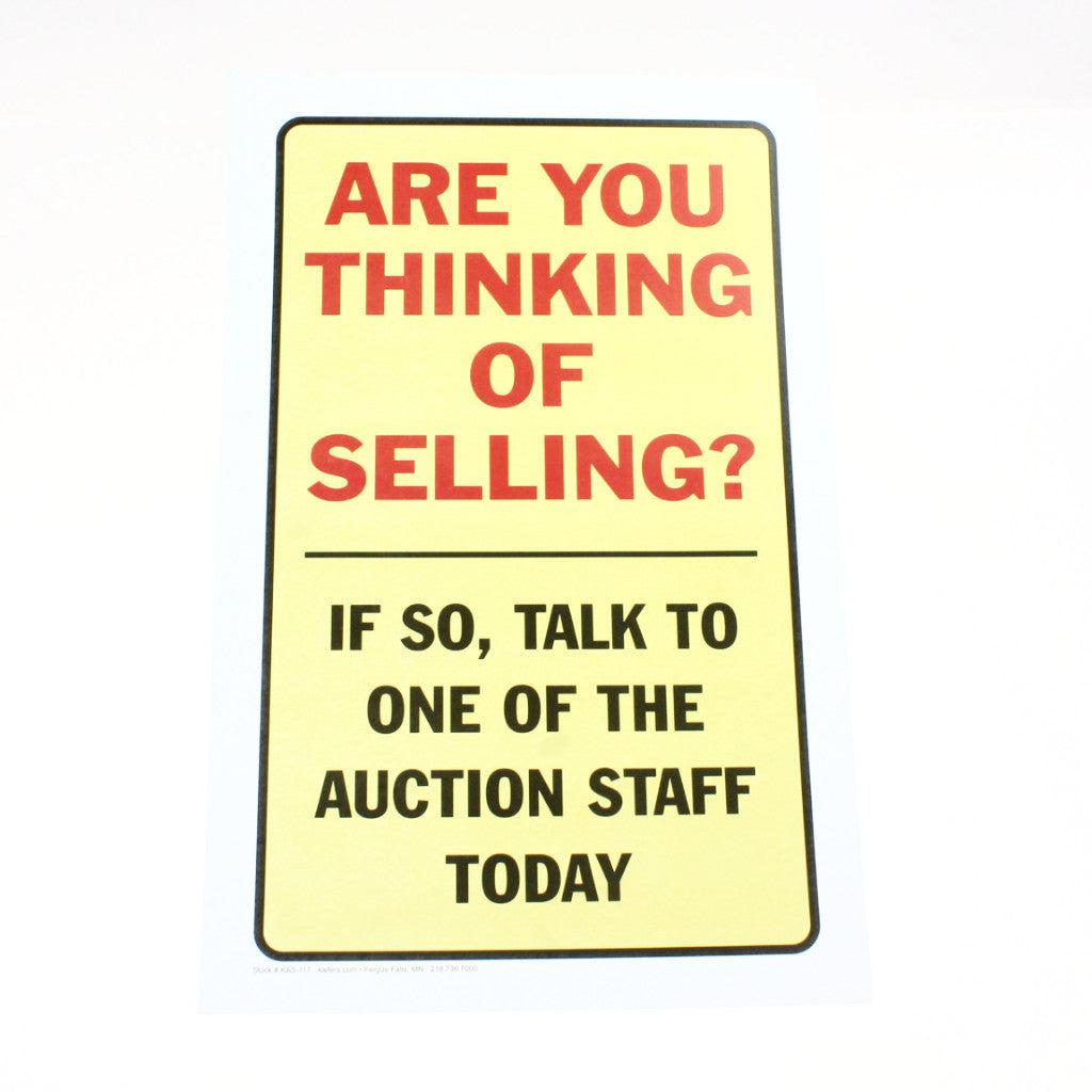 Are You Thinking of Selling 11 x 17 Laminated Sign