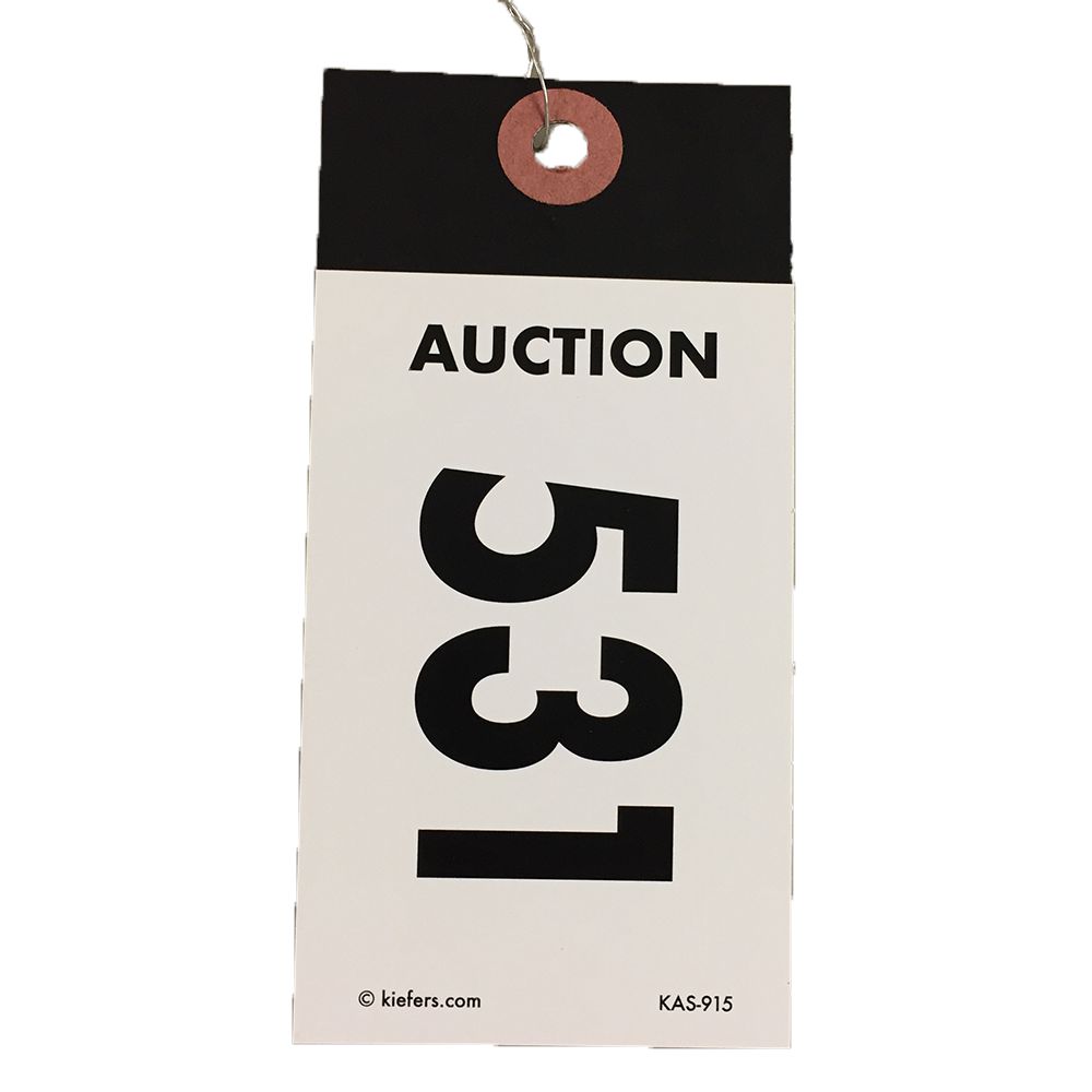 Black Top Numbered Tag - Wired (500/box)