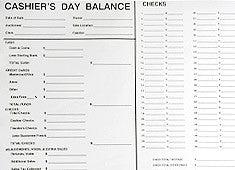 Cashier's Daily Balance Form (1 or 2 part)