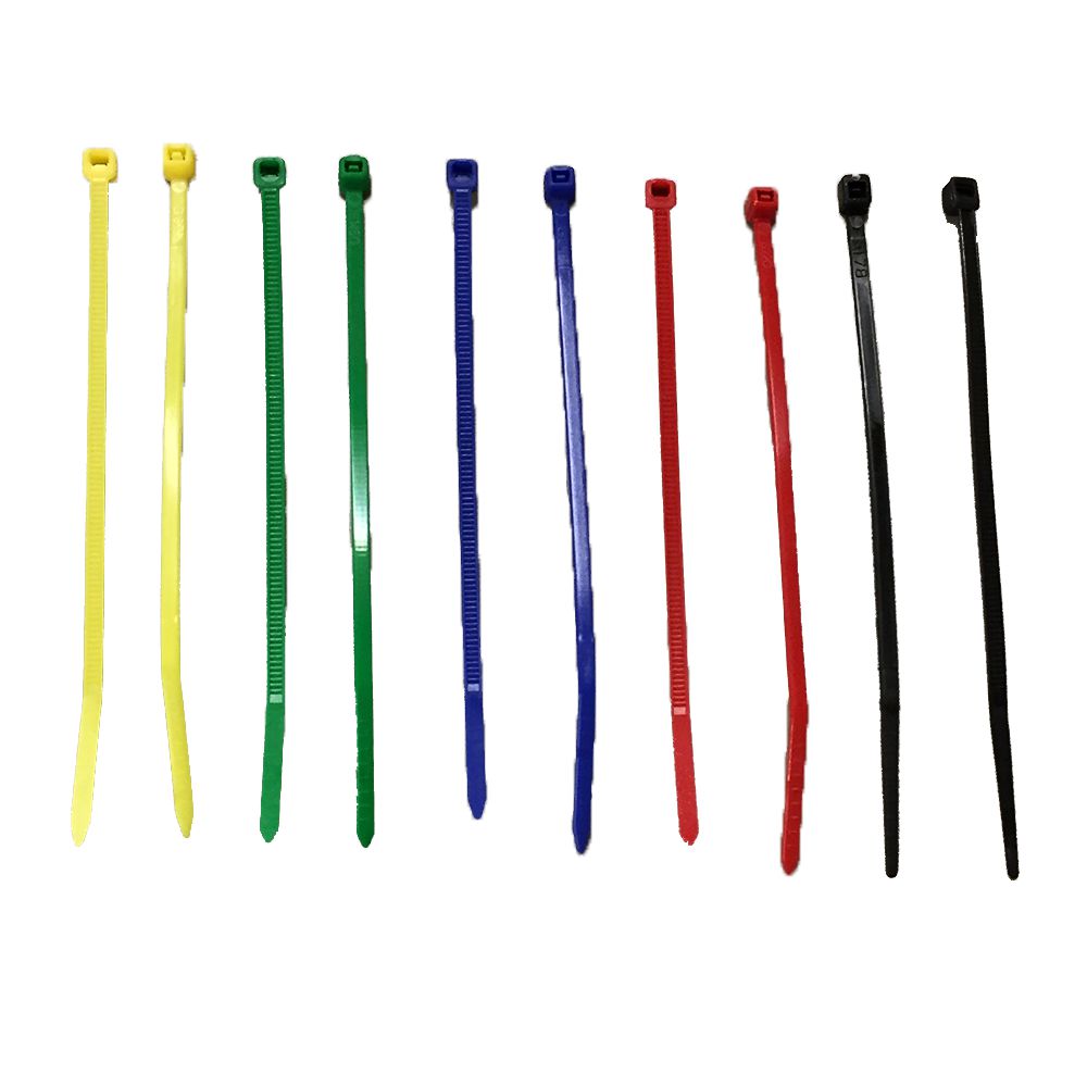 Colored 4" Cable Ties (100/Pack) - 5 Colors