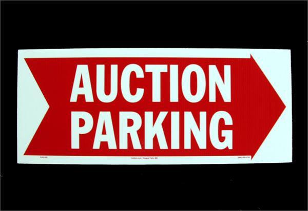 Corrugated Plastic Signs - Auction Parking (5/Pack)