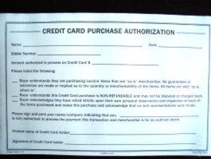 Credit Card Purchase Authorization (100/Pack) 2-Part