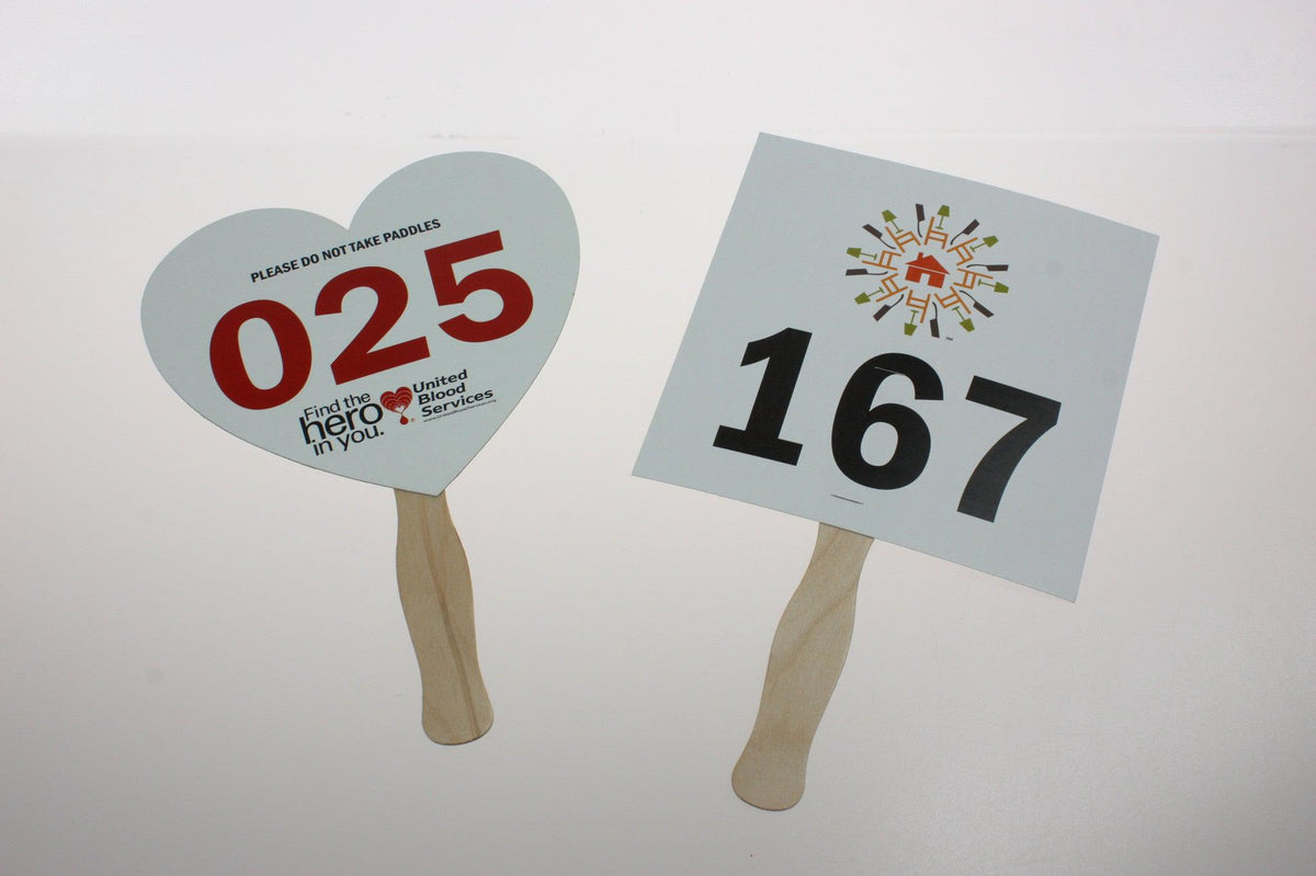 Auction Paddle Sticks | Custom Bid Paddles | Kiefer Auction Supply