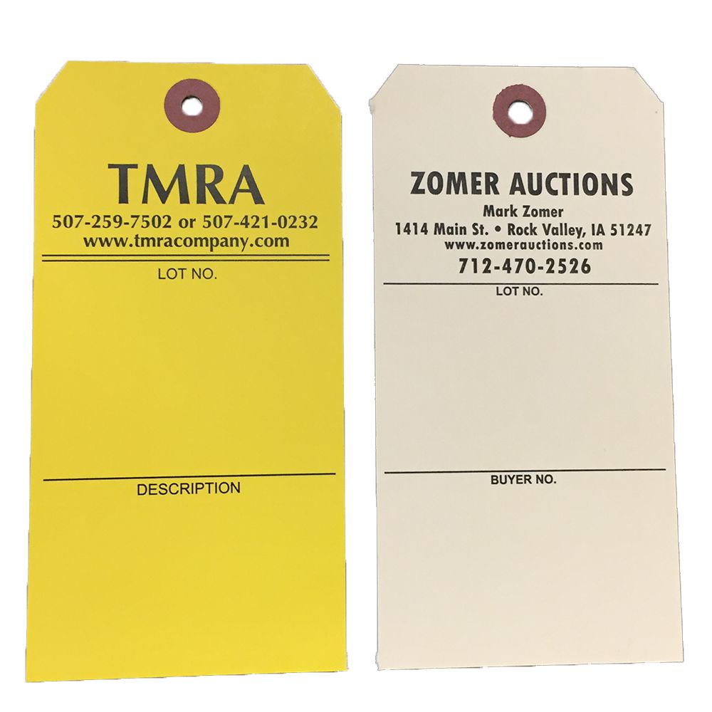 Custom Size #8 Yellow or Manila Tags (1000/pack)